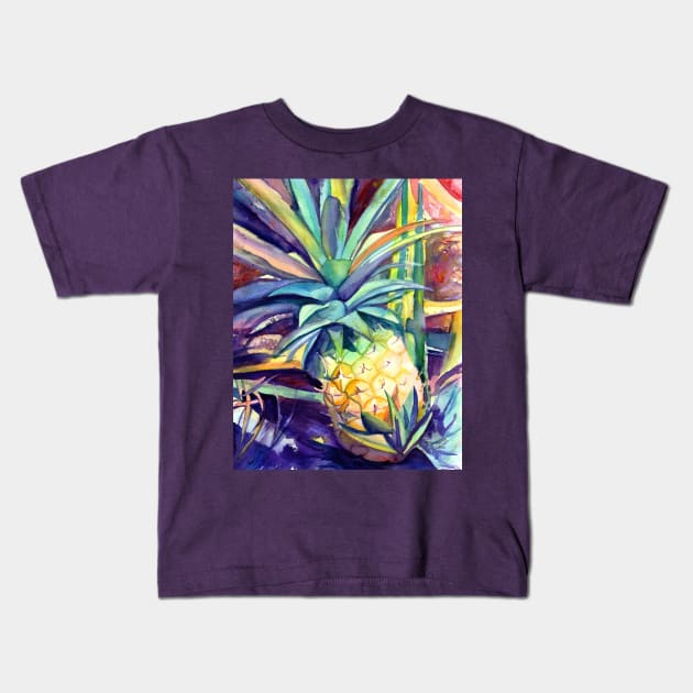 Kauai Pineapple 4 Kids T-Shirt by KauaiArtist